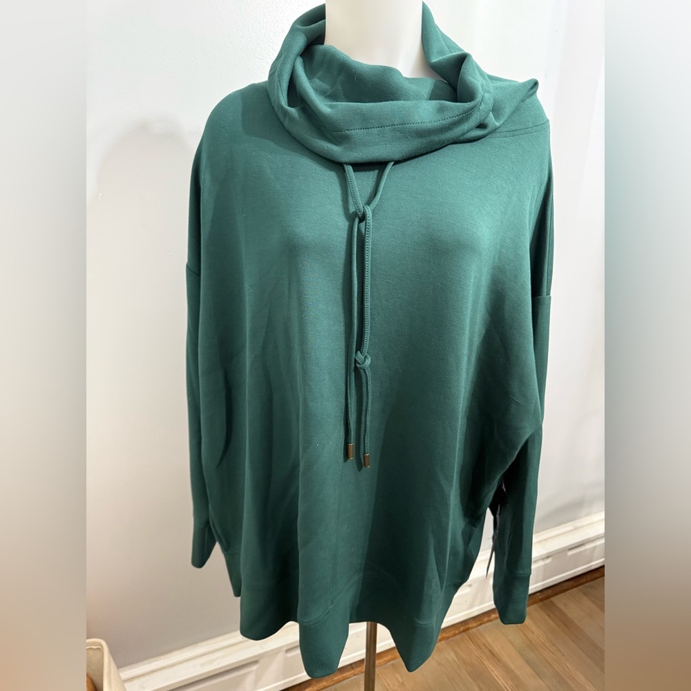 Jones New York Women's Plus Pullover Drawcord Cowl Neck 2X